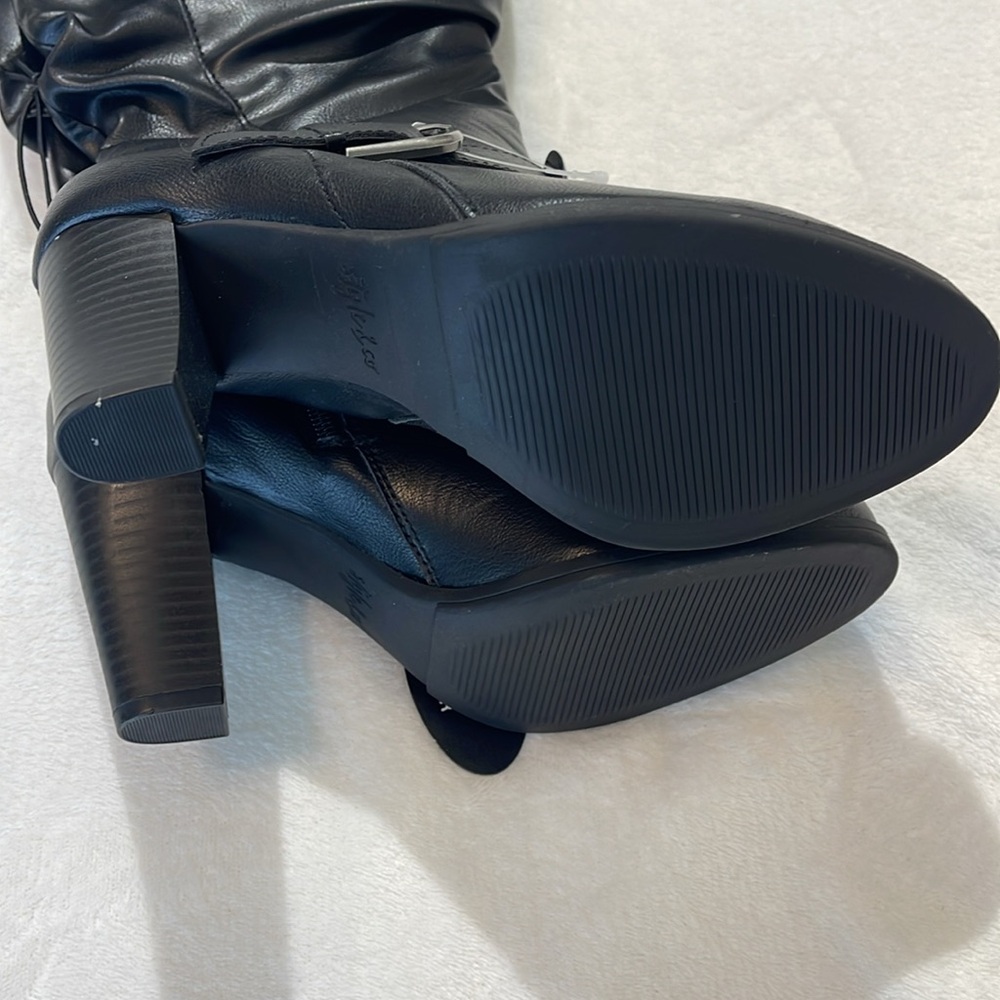 STYLE & COMPANY SIZE 6.5 Black Knee-High Boots - Picture 7 of 10